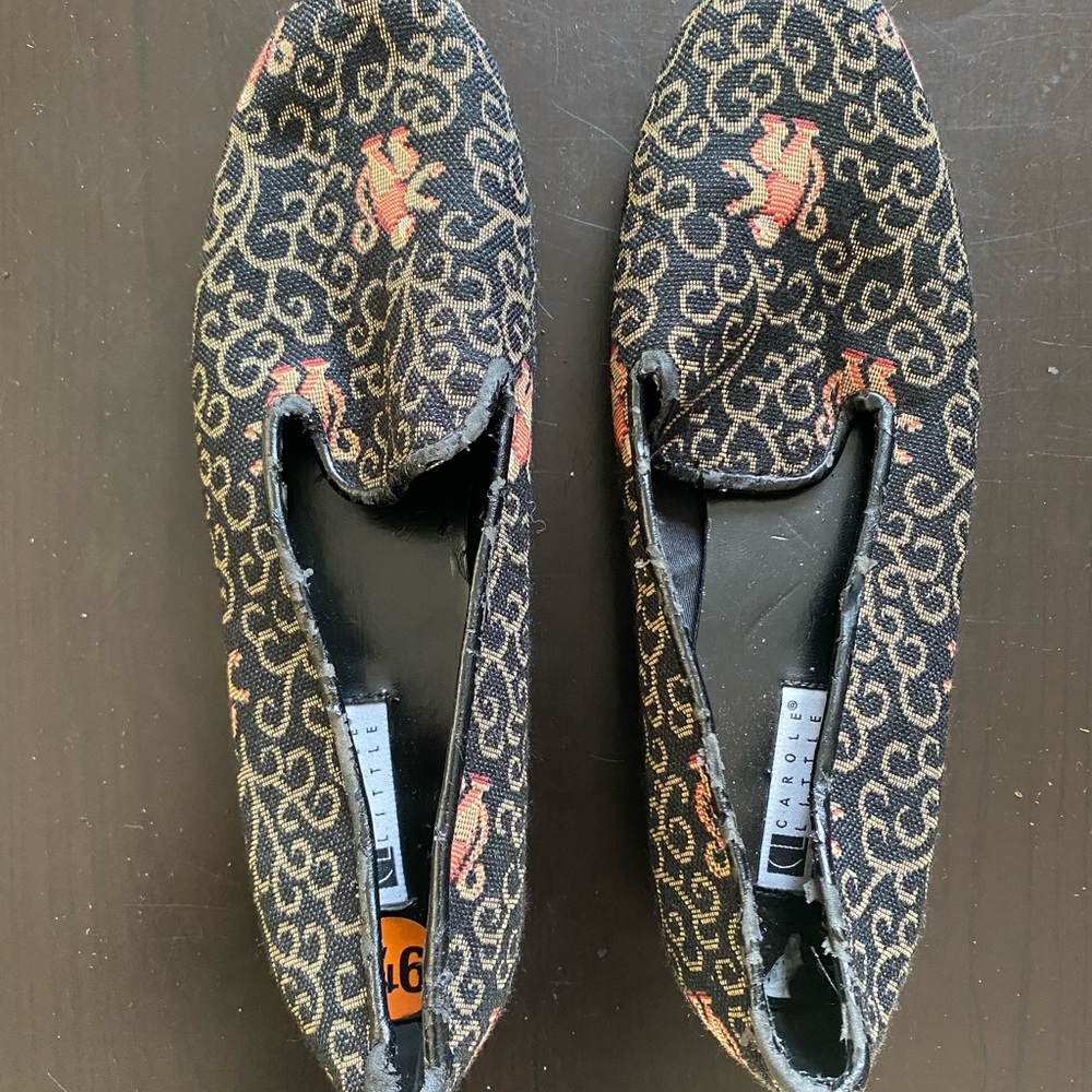 Carol Little Black and Orange Loafers